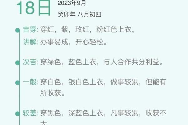 每日穿衣五行颜色2025年4月14日